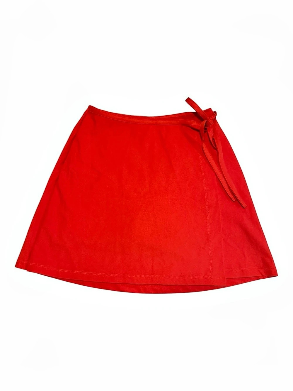 girlfriend collective Atlas Weekend Wrap Skort Red Medium